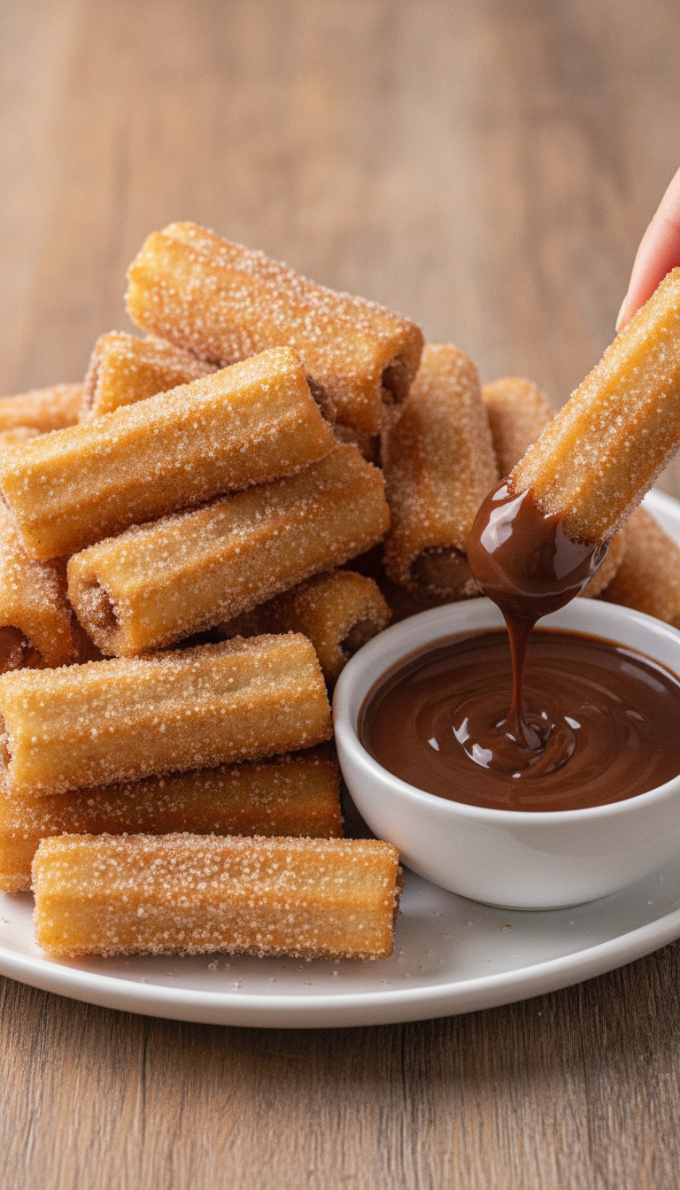 Indulge in Mini Churros with Chocolate Sauce: Your New Favorite Sweet Temptation!