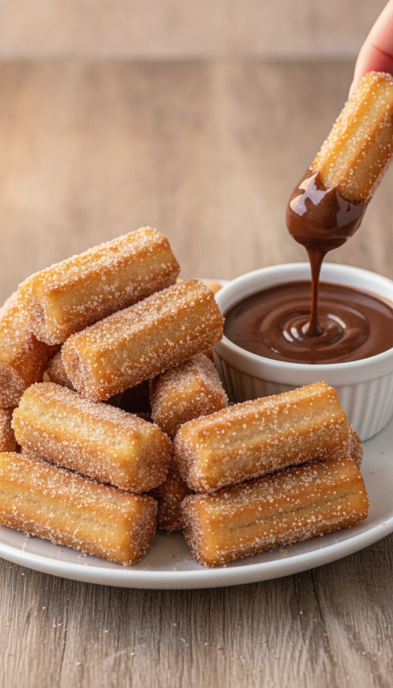 Indulge in Mini Churros with Chocolate Sauce: Your New Favorite Sweet Temptation!