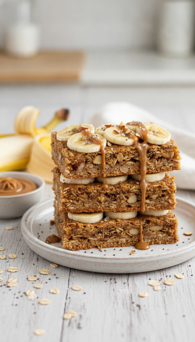 No-Bake Almond Butter and Banana Oat Bars: The Ultimate Healthy Snack in Minutes!