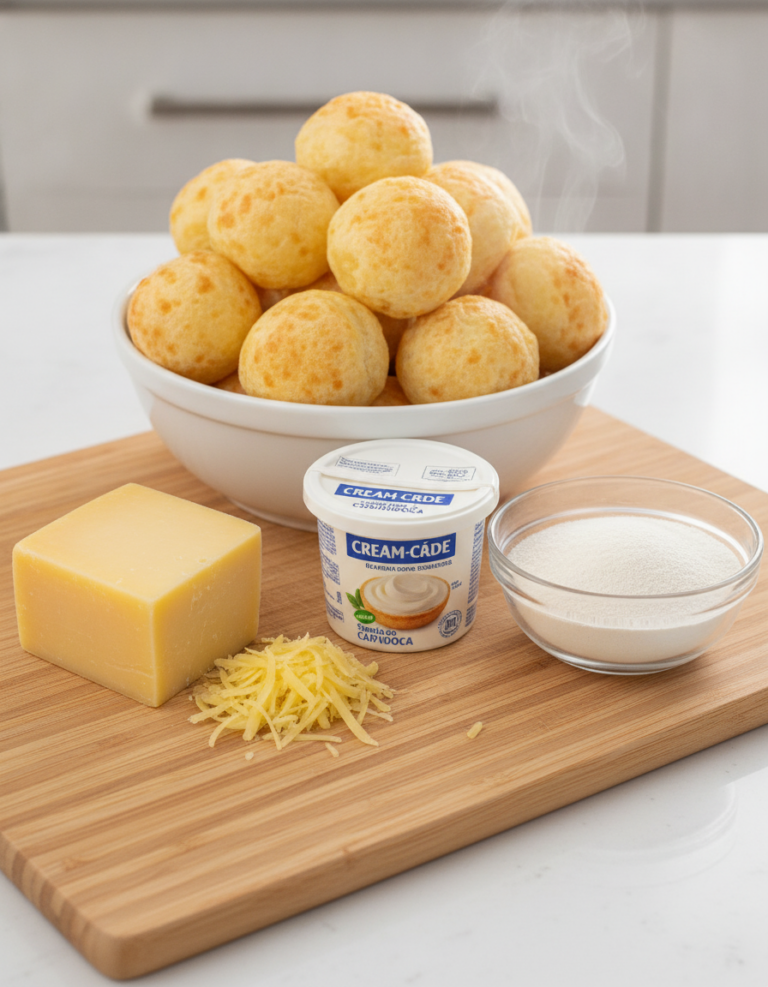 Pão de queijo fácil: 3 ingredientes para uma explosão de sabor em minutos!