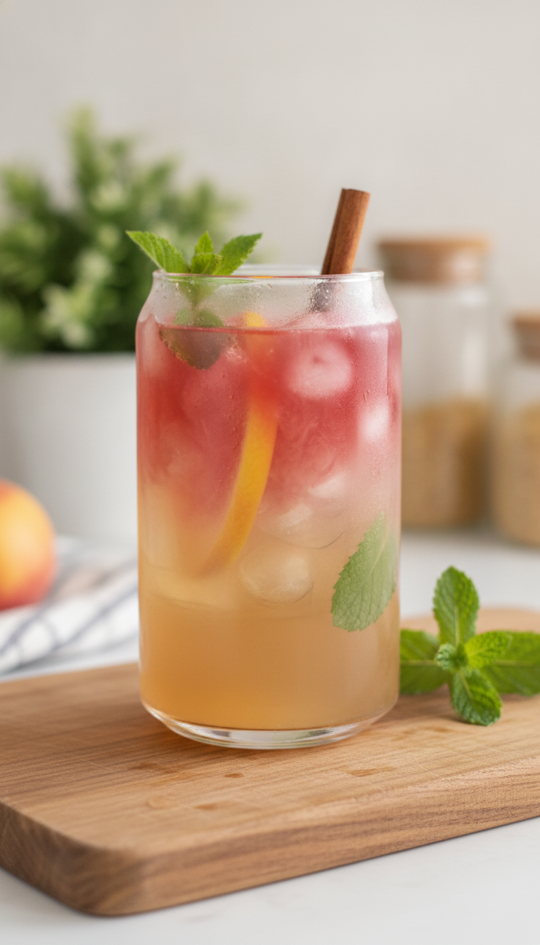 Chá Gelado de Pêssego e Hortelã: A Receita Infalível para um Verão Inesquecível!
