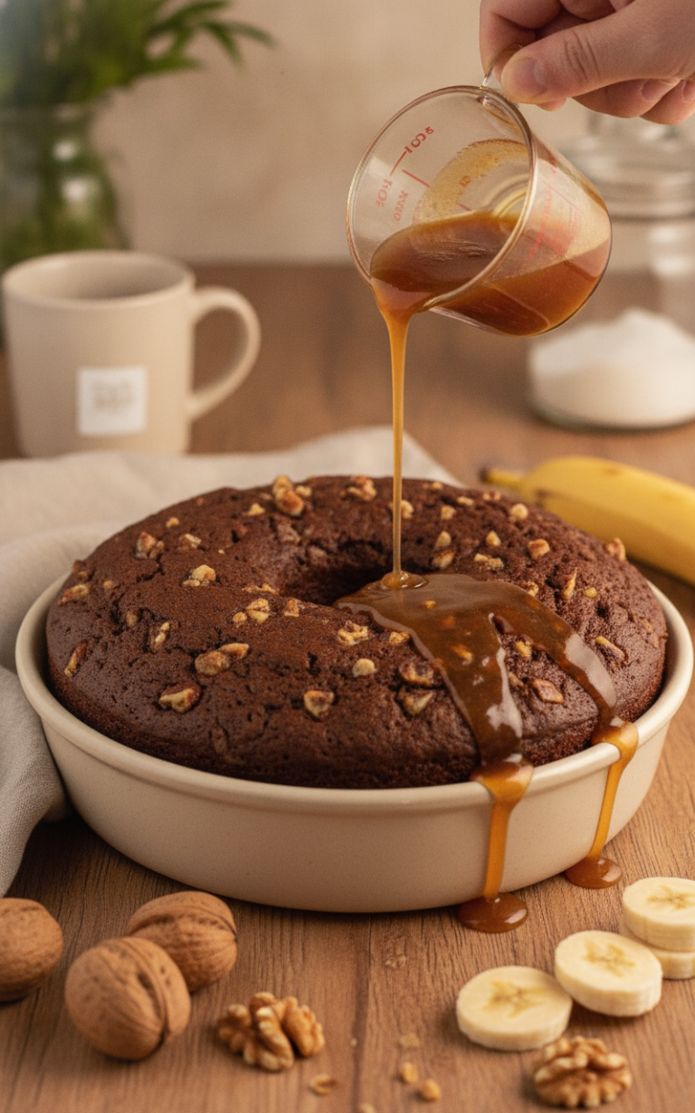 Surpreenda-se com o Bolo de Banana e Nozes Low Carb de Micro-ondas Pronto em Minutos!